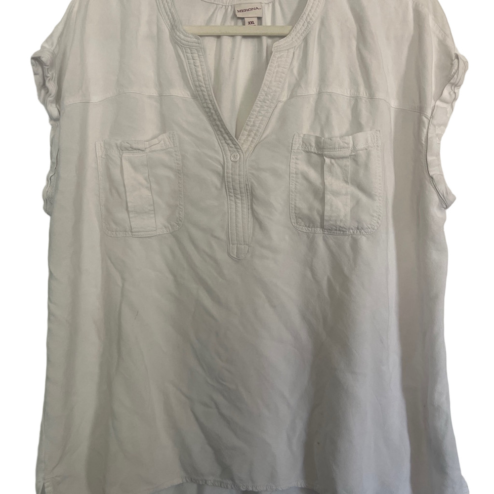 Merona White Blouse | Sz XXL